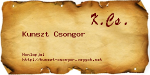 Kunszt Csongor névjegykártya