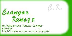 csongor kunszt business card